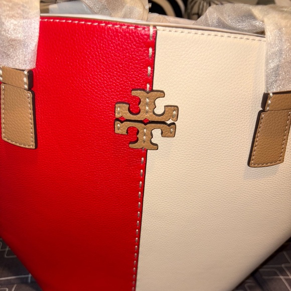 Tory Burch McGraw Color-Block Shopper Tote - Picture 5 of 14